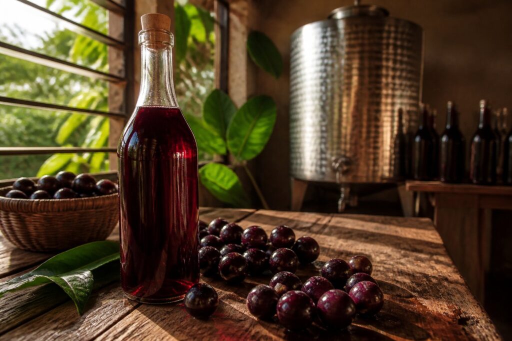 Sfeerbeeld: de lancering van Surinaamse djamoenwijn van Braheseja Winery